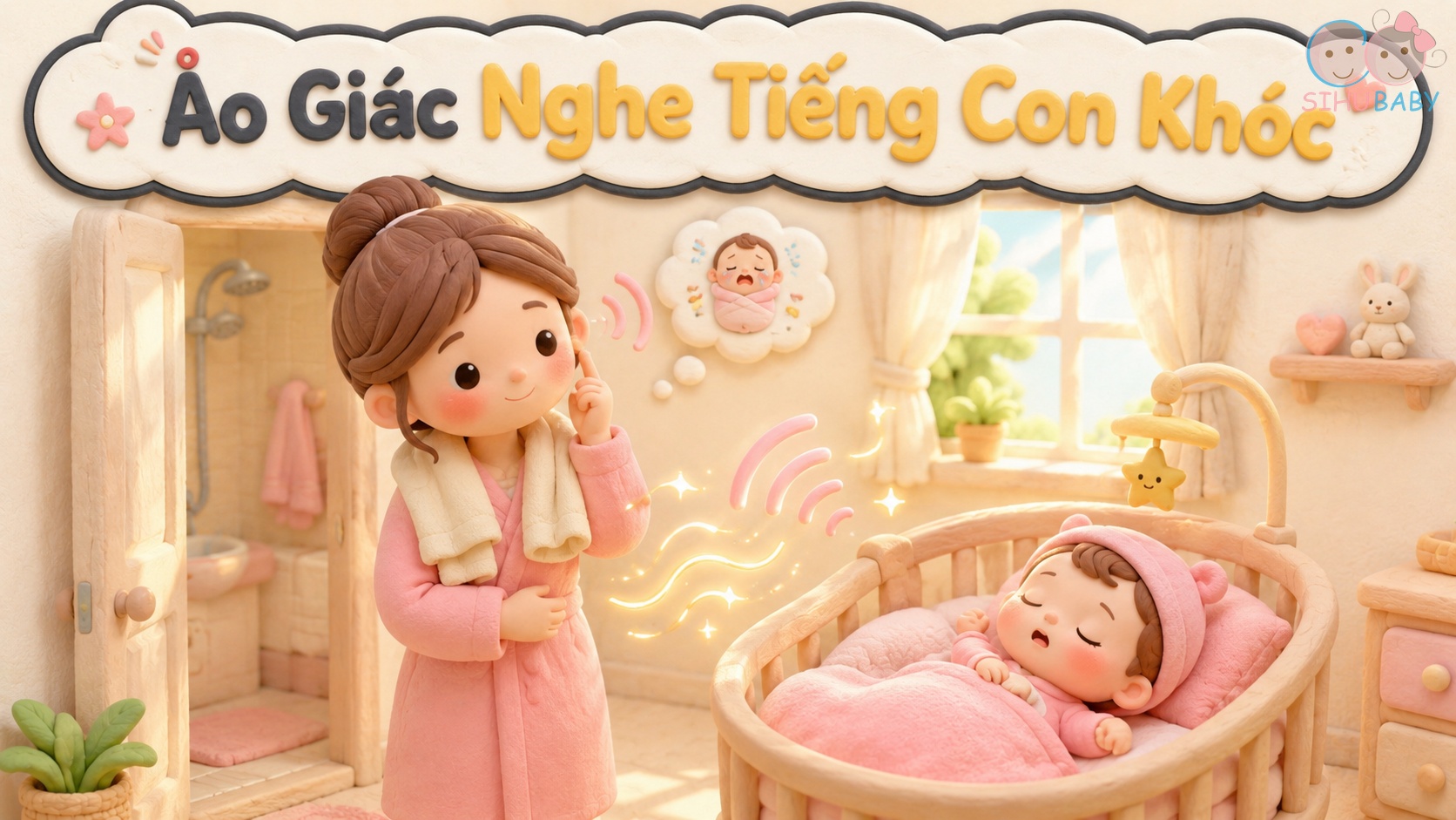 Ảo Giác Nghe Tiếng Con Khóc Trong Phòng Tắm: Khi Não Mẹ Bật Radar 24/7