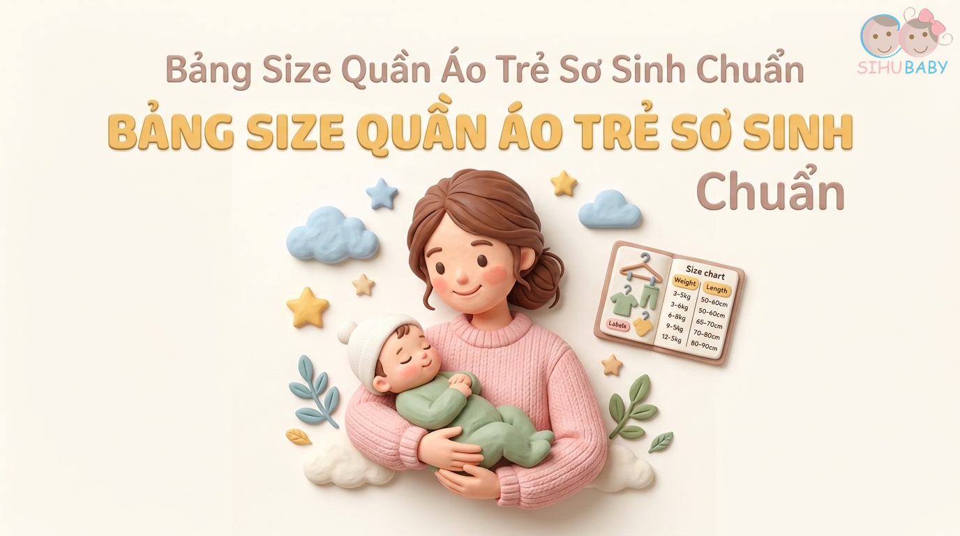Bảng Size Quần Áo Trẻ Sơ Sinh Chuẩn Nhất Theo Cân Nặng (0-9M)