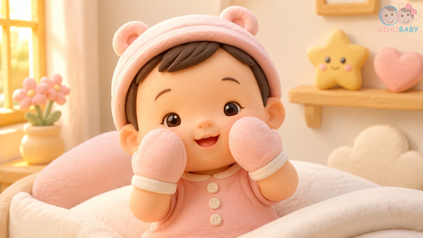 v? sao b? th?ch m?t tay - bao tay s? sinh s?i tre bamboo may l?n ch? sihu baby