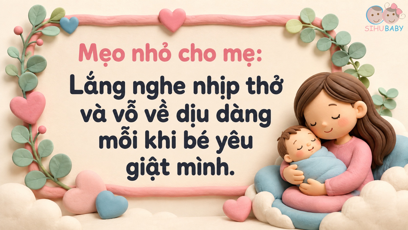 vì sao trẻ sơ sinh hay giật mình moro - Mẹo dùng nhộng chũn thở được SiHu Baby dỗ bé ngủ ngon