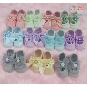 Tất, Vớ Nơ Công Chúa Cho Bé Gái Sơ Sinh Dễ Thương [SiHu Baby Shop]