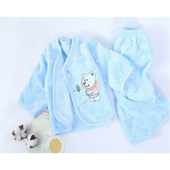 Quần Áo Thu Đông Vải Bông 2 Lớp Cao Cấp Cho Bé Sơ Sinh 3 Ký Đến 7 Ký [SiHu Baby Shop]