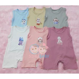 Combo 2 Bộ Sát Nách Cho Trẻ Sơ Sinh, Bé Trai Bé Gái (3 - 7 KG) [SiHu Baby Shop]