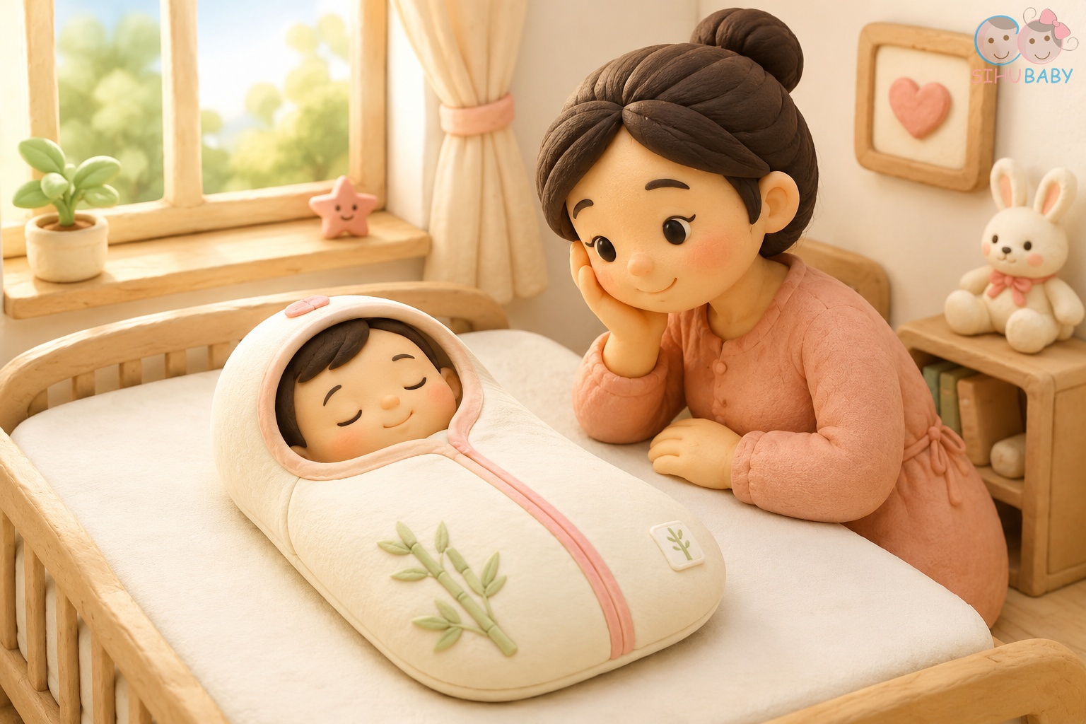 bé sơ sinh có nằm mơ không - nhộng chũn sợi tre sihu baby êm ái