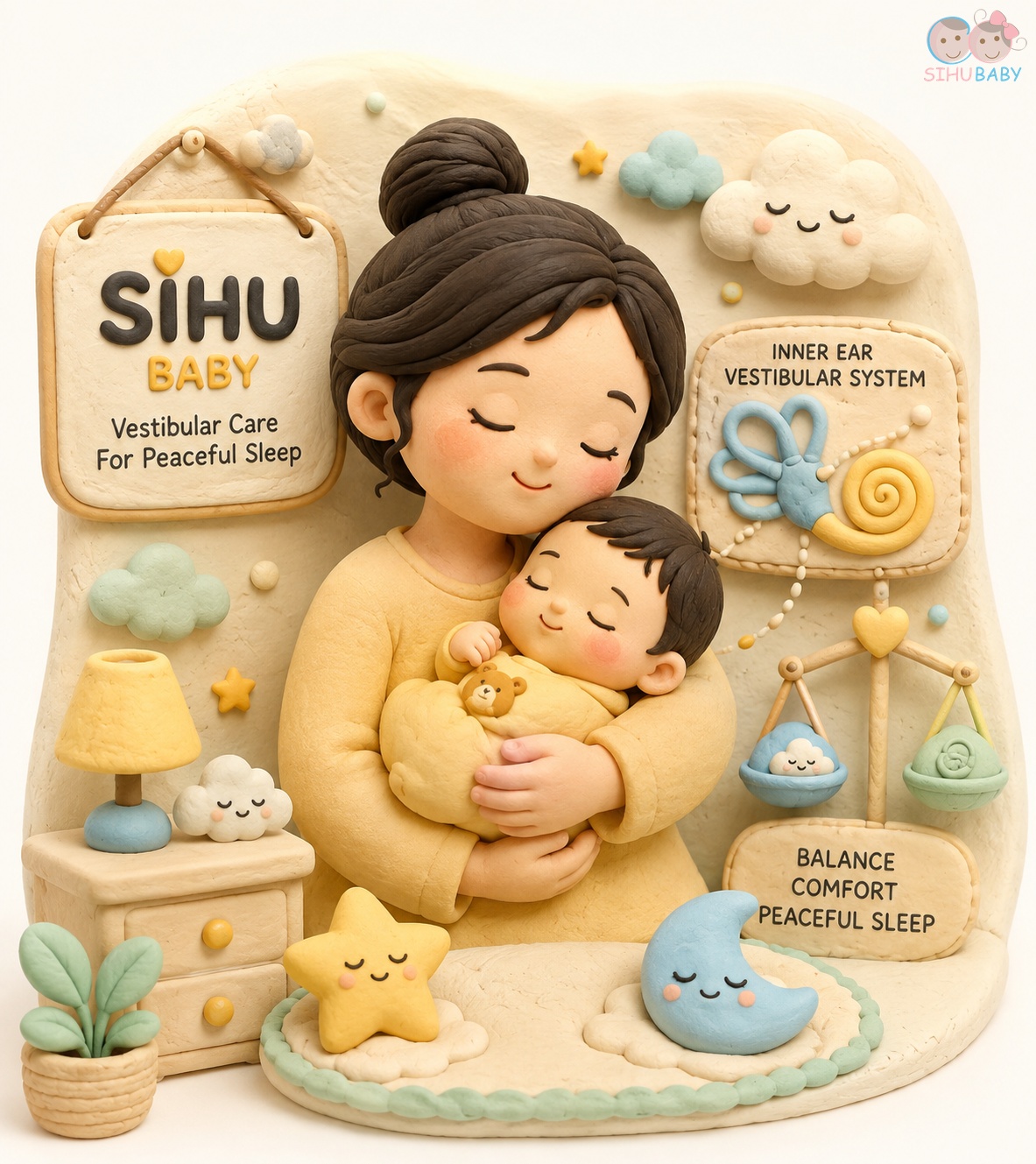 cách hạ bé xuống giường không giật mình - phản xạ tiền đình và giấc ngủ của bé