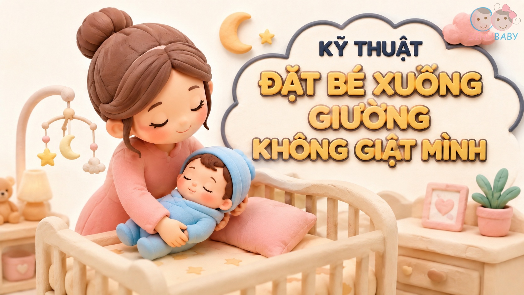 Kỹ Thuật Đặt Bé Xuống Giường Không Giật Mình: 4 Bước Giúp Con Ngủ Sâu