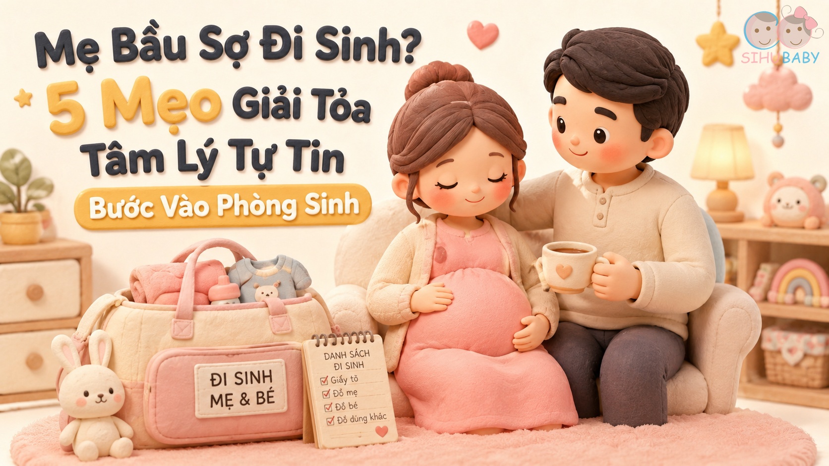 Mẹ Bầu Sợ Đi Sinh? 5 Mẹo Giải Tỏa Tâm Lý Giúp Mẹ Tự Tin Bước Vào Phòng Sinh