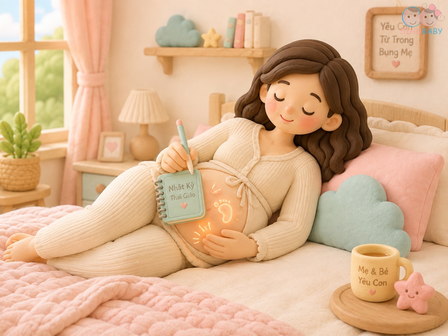 cú đạp của thai nhi - Mẹ bầu đếm cử động thai thư thái