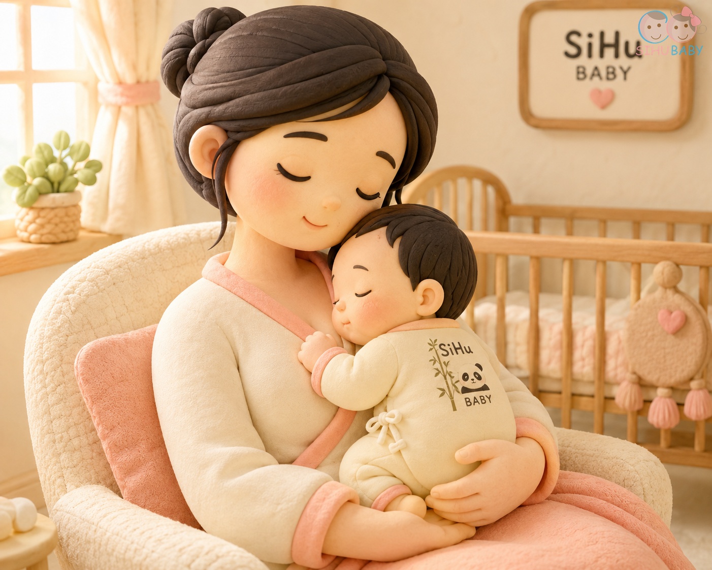 hiện tượng trẻ sơ sinh khóc theo dây chuyền - mẹo vỗ về và trang phục sợi tre sihu baby