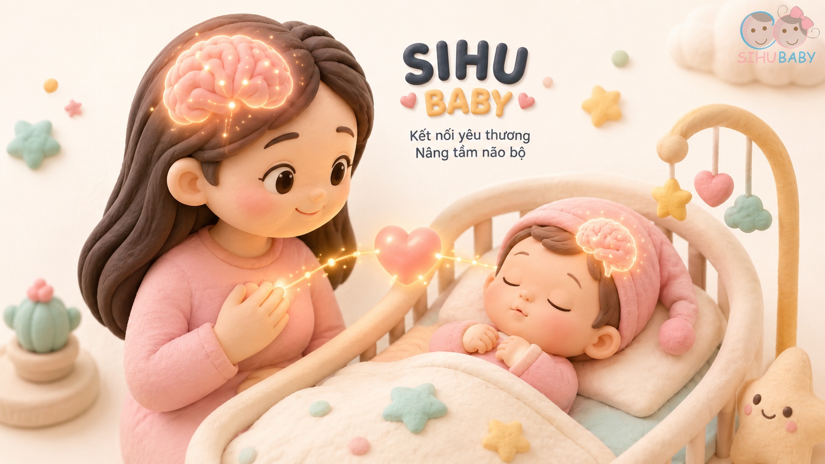 hội chứng não mẹ bỉm mom brain - minh họa não bộ mẹ tái cấu trúc chất xám