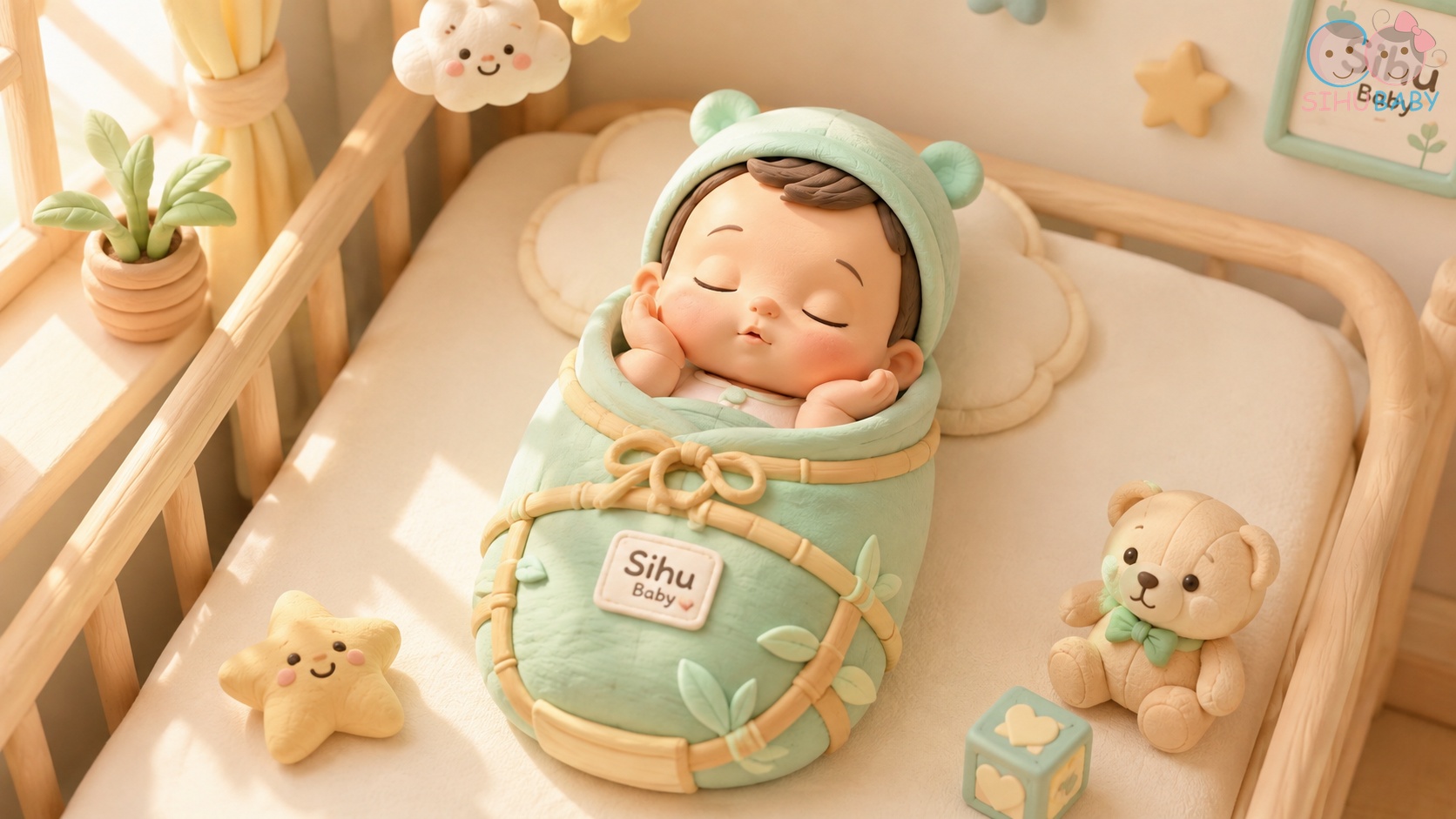 khi nào nên cho bé dùng nhộng chũn - bé sơ sinh ngủ say ngoan ngoãn trong chiếc kén nhộng pastel ôm bọc đôi tay an tâm