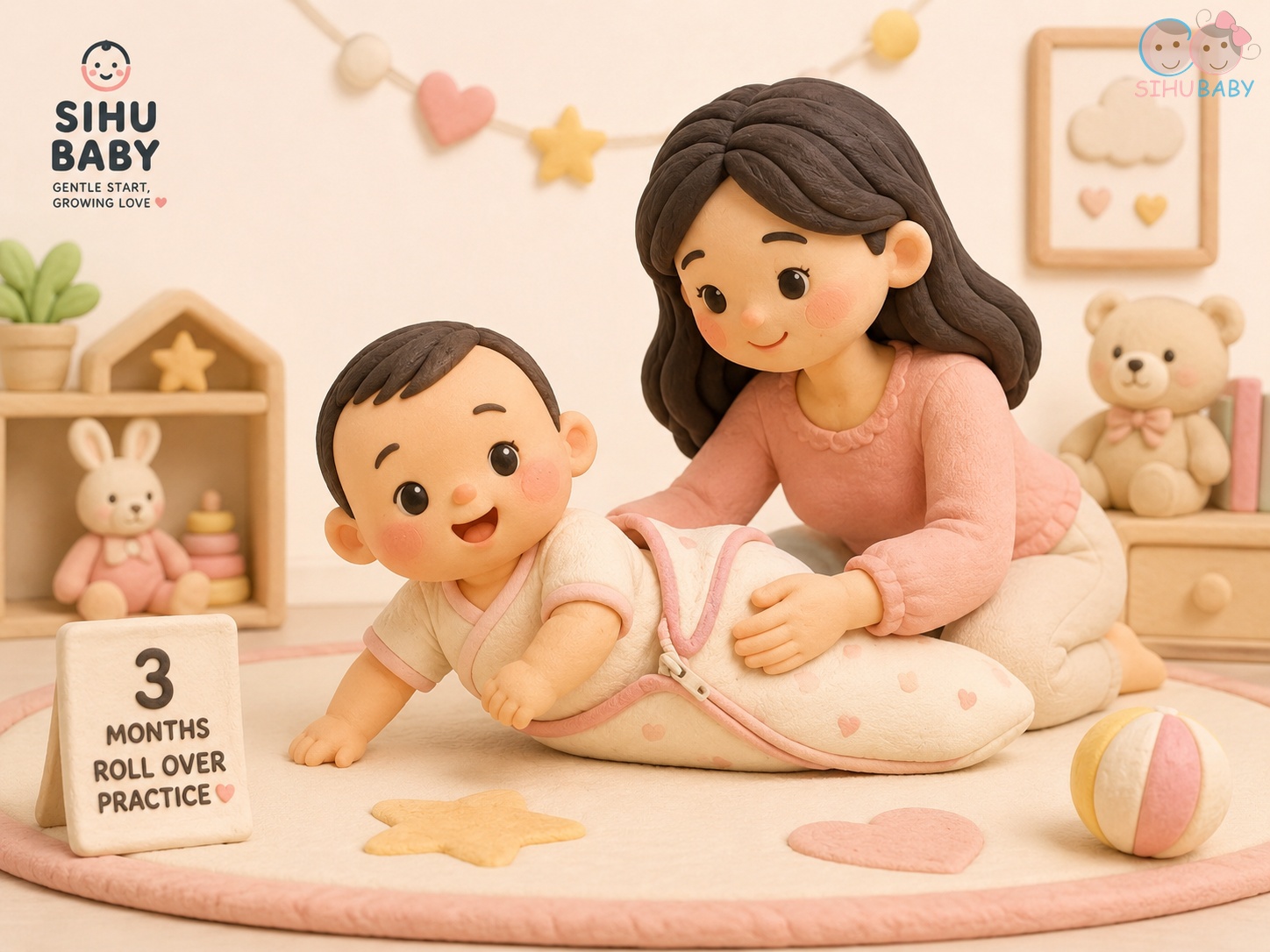 khi nào nên cai nhộng chũn cho bé - bé 3-4 tháng tuổi tập lẫy chuyển sang nhộng mở tay an toàn