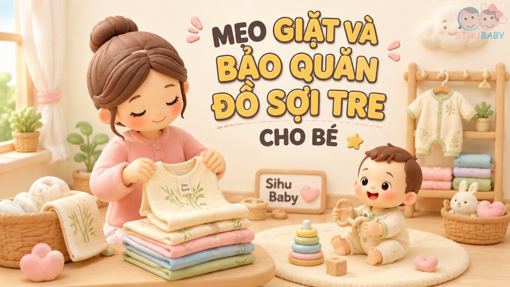 Mẹo Giặt Và Bảo Quản Đồ Sợi Tre Cho Bé Bền Đẹp, Không Xù Lông