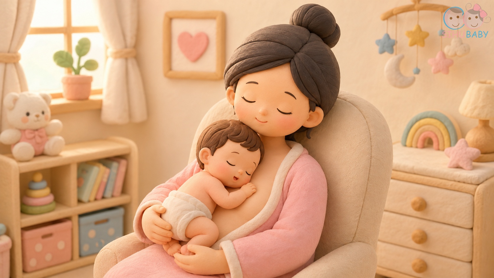 nghệ thuật ôm da tiếp da kangaroo tại nhà - mẹ ôm bé sơ sinh áp ngực trần yêu thương