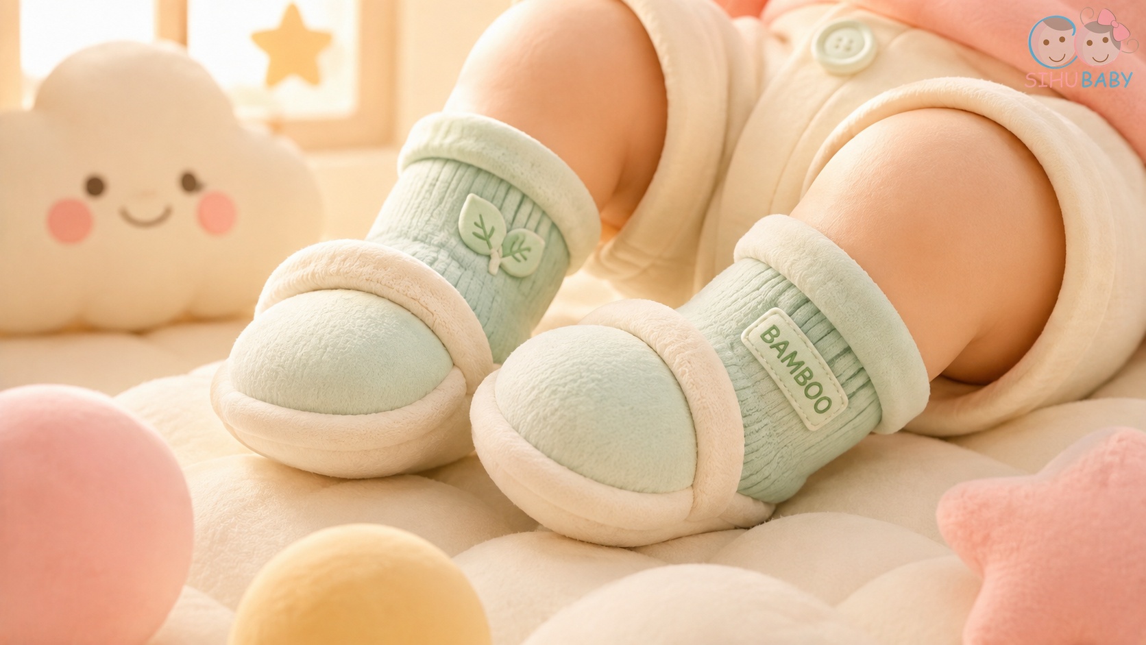 những món đồ sơ sinh không nên mua - giày mềm và bao chân cho bé