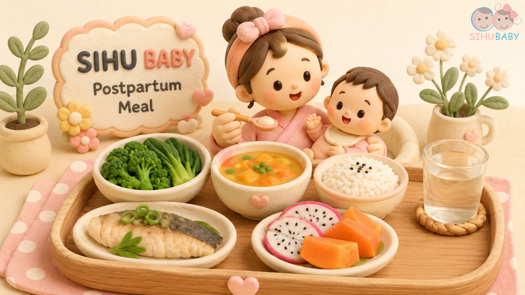 ở cữ hiện đại - mâm cơm cữ đa dạng dưỡng chất