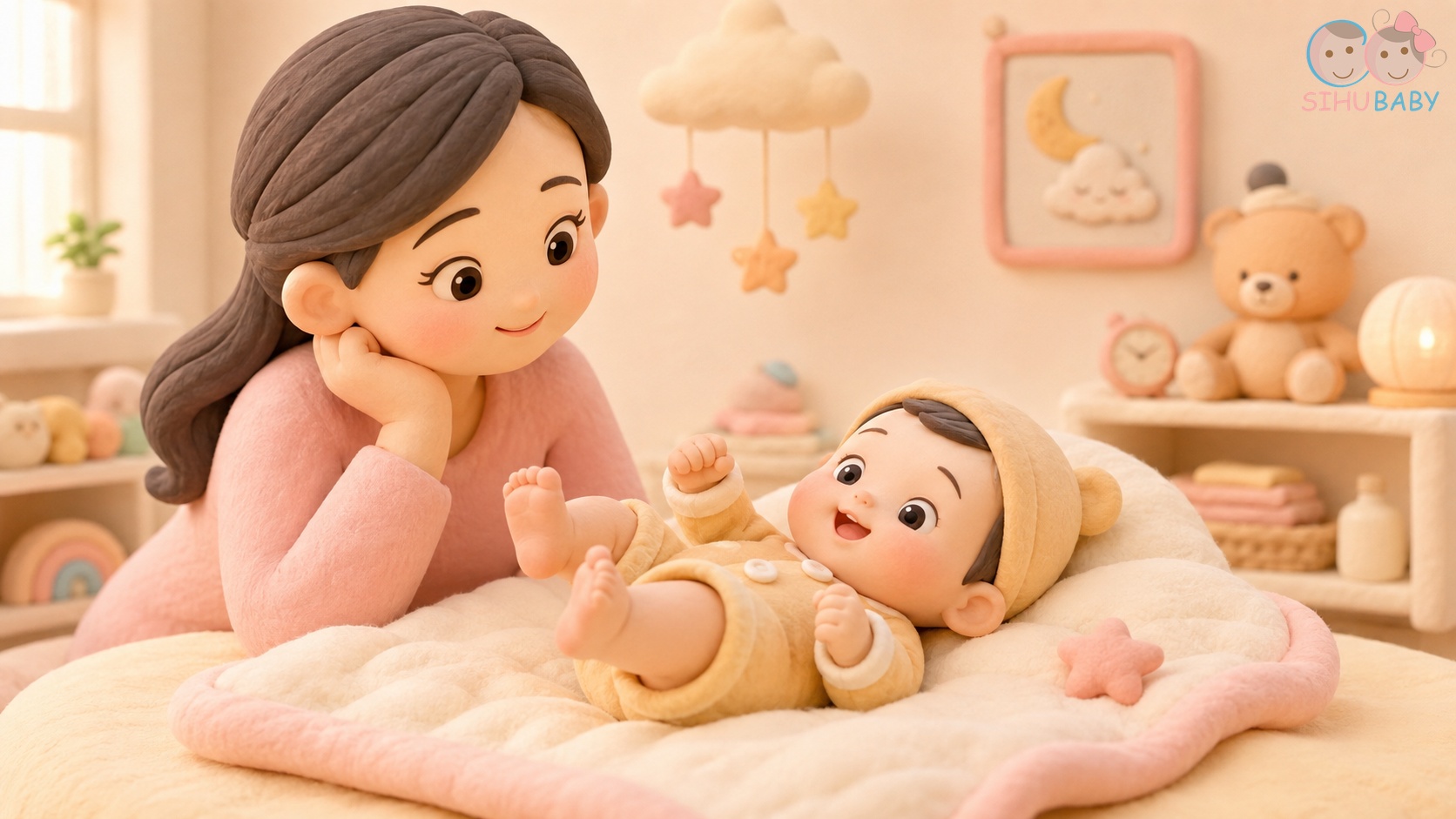 phản xạ bước đi tự động - bé nằm đạp chân nhịp nhàng phát triển cơ bắp