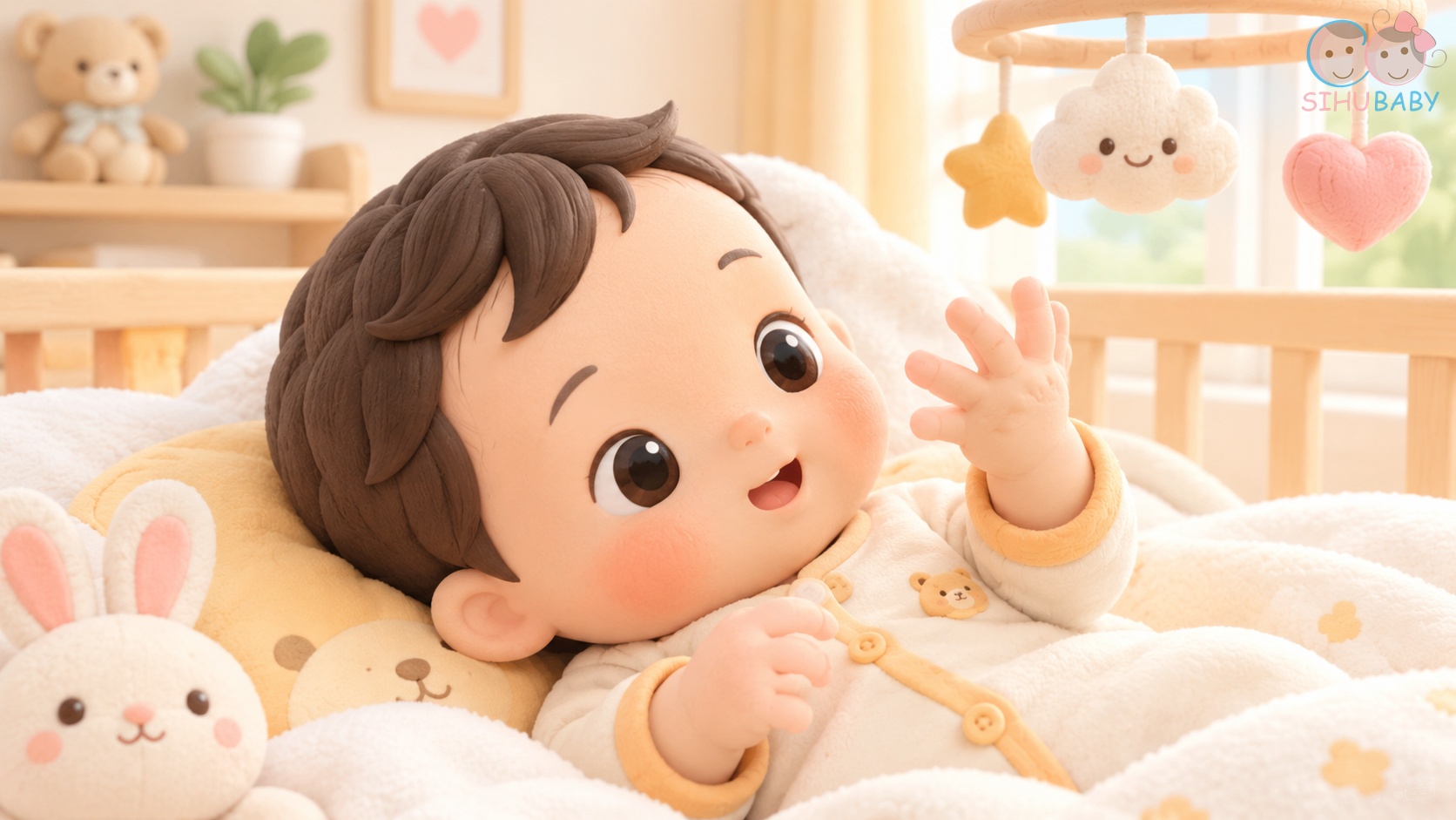 phản xạ kiếm sĩ ở trẻ sơ sinh - bé sơ sinh ngắm nhìn bàn tay duỗi thẳng giúp kích thích thị giác