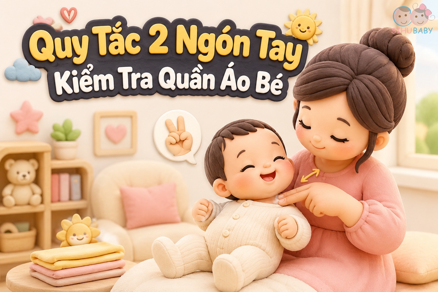 Quy Tắc 2 Ngón Tay: Mẹo Kiểm Tra Cổ Áo & Lưng Bé Thoáng Mát Chuẩn Nhất