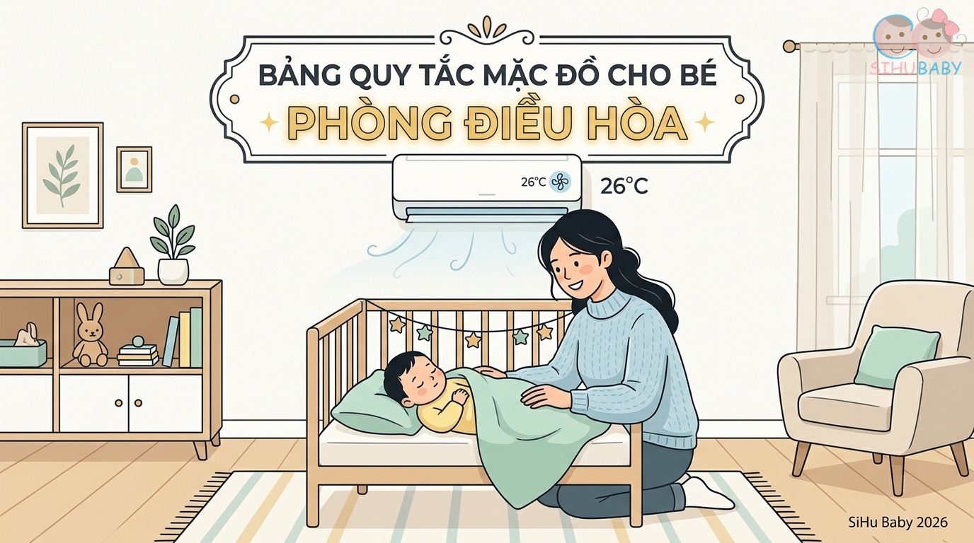 Bảng Quy Tắc Mặc Đồ Cho Bé Phòng Điều Hòa Chuẩn Nhất