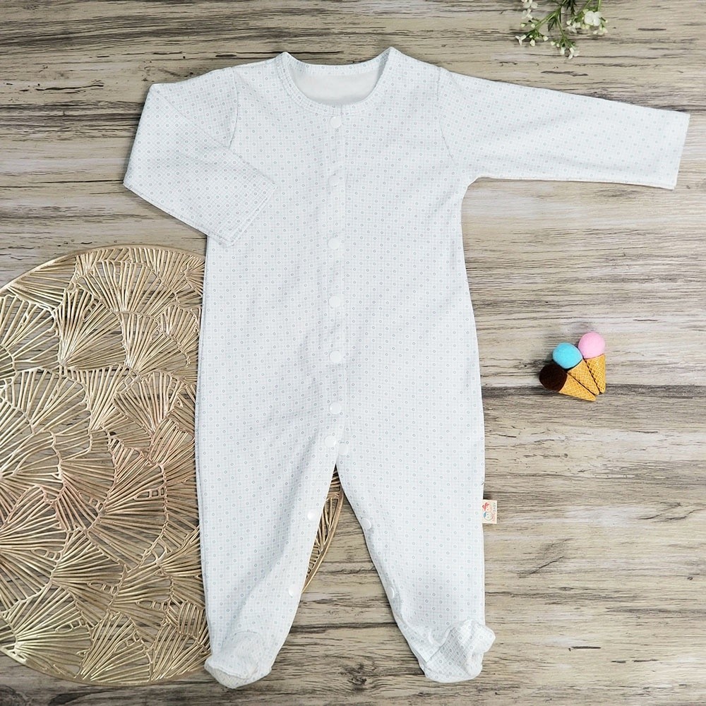 Đồ bộ liền thân dài cả chân cho bé từ 3 đến 10 ký - Ảnh 6