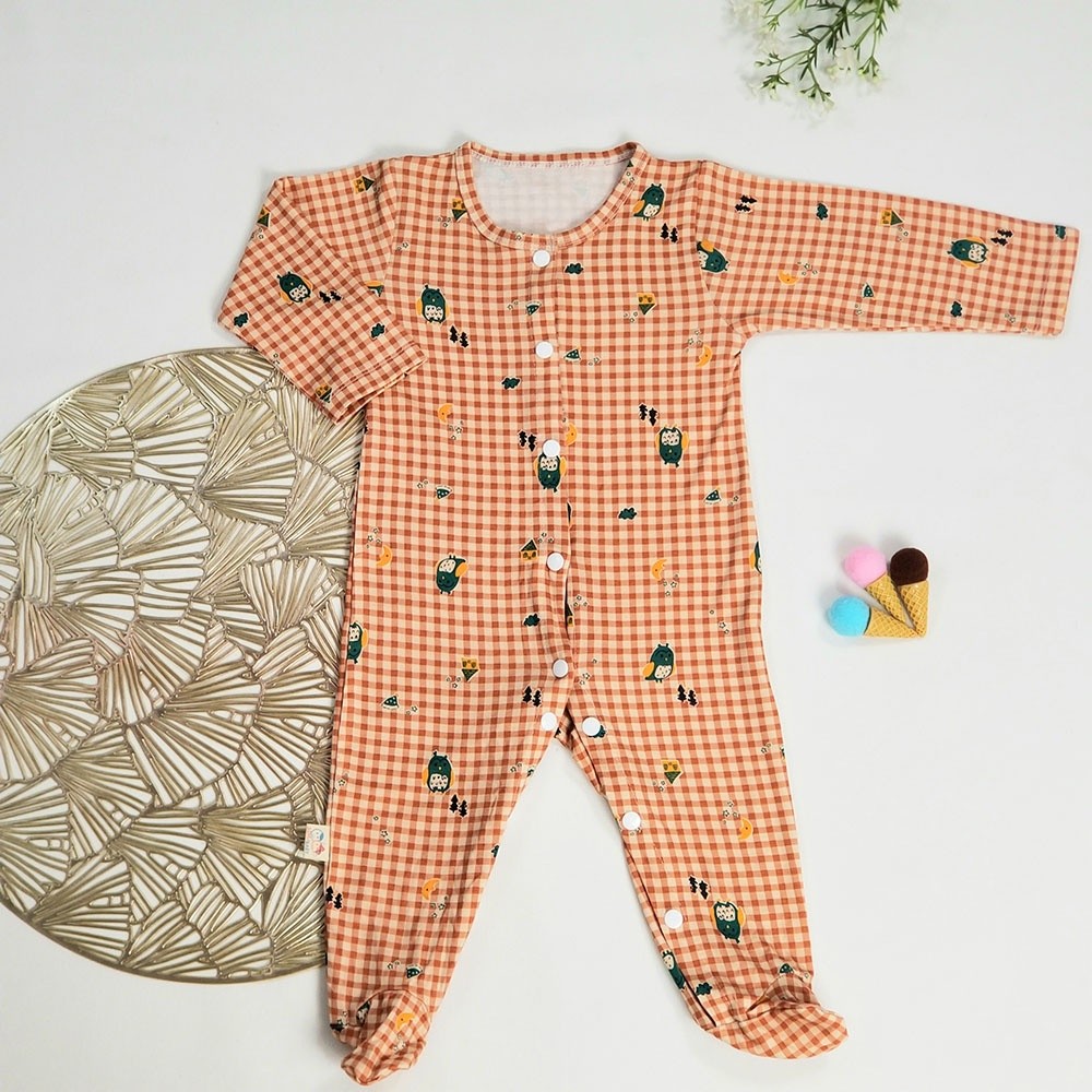 Đồ bộ liền thân dài cả chân cho bé từ 3 đến 10 ký - Ảnh 4