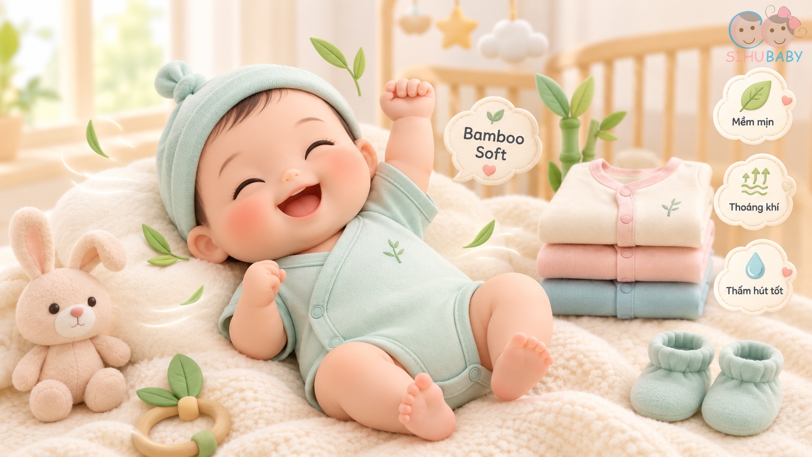 so sánh vải sợi tre và cotton - đặc điểm mềm mại thoáng khí của vải sợi tre