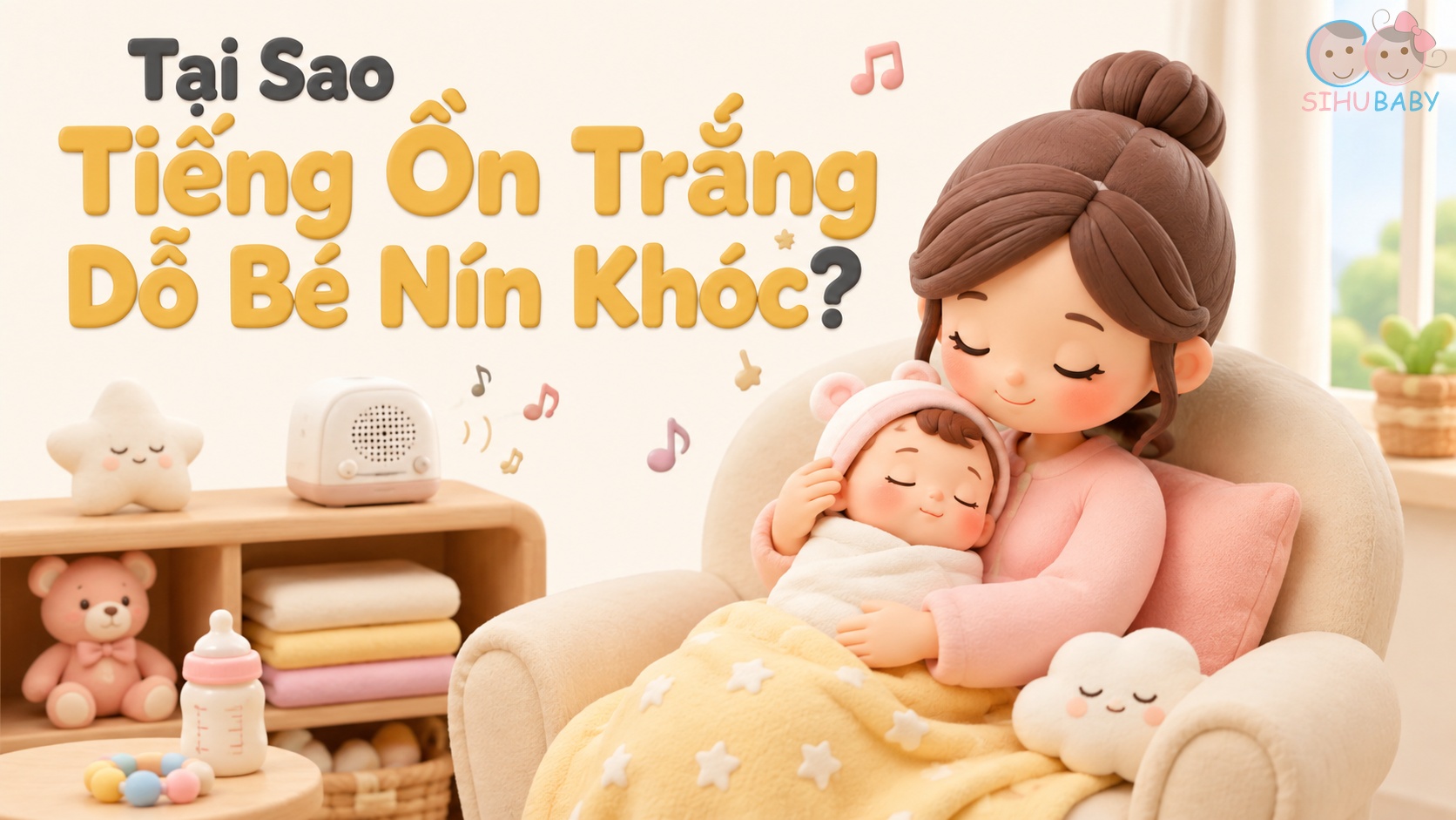Tại Sao Tiếng Ồn Trắng Dỗ Bé Nín Khóc? Bí Mật Giấc Ngủ Bé