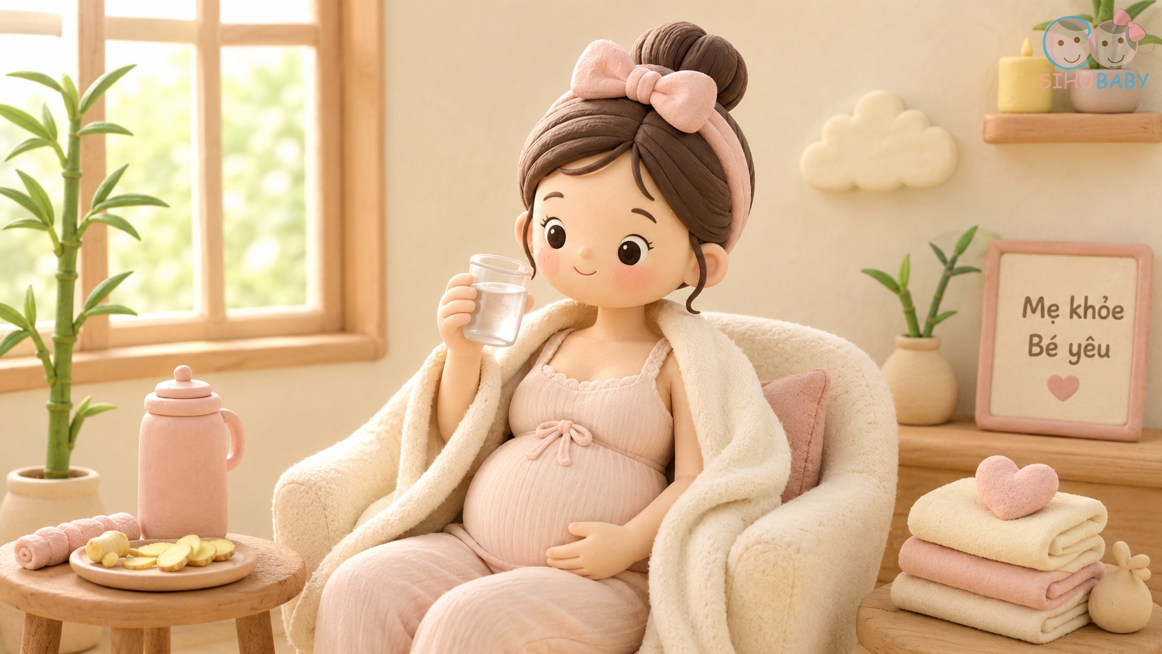 thai nhi có bị lạnh khi mẹ tắm không - Mẹ bầu mặc trang phục sợi tre thoải mái sau khi tắm