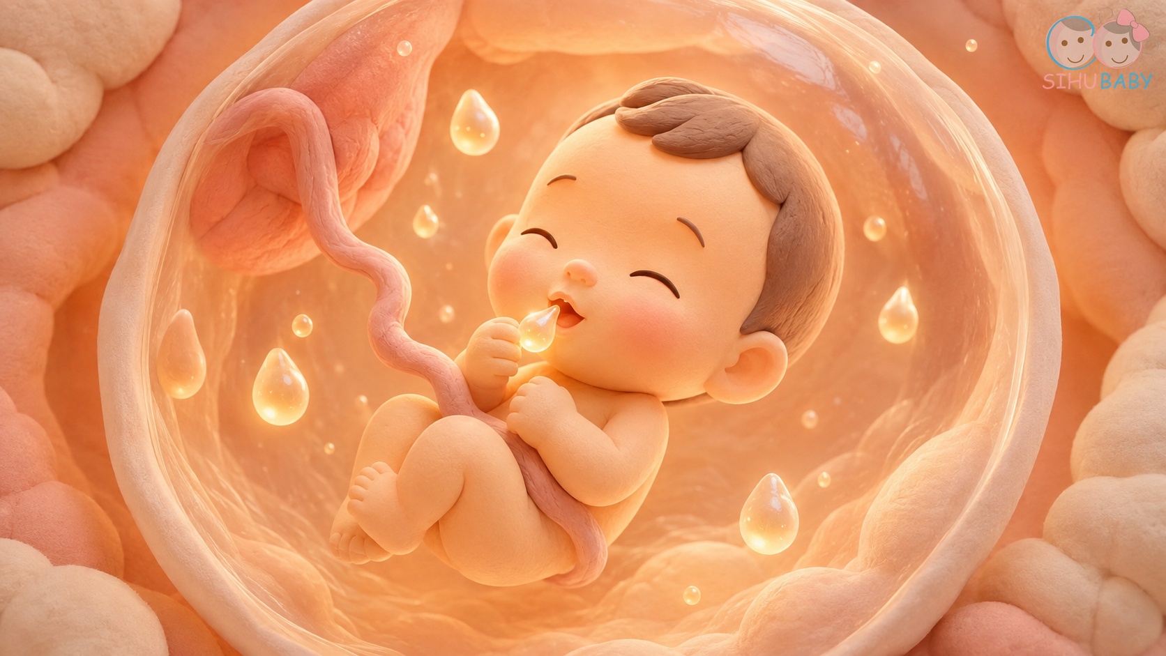 thai nhi có uống nước ối không - hình ảnh siêu âm 4D thai nhi mấp máy miệng nuốt nước ối