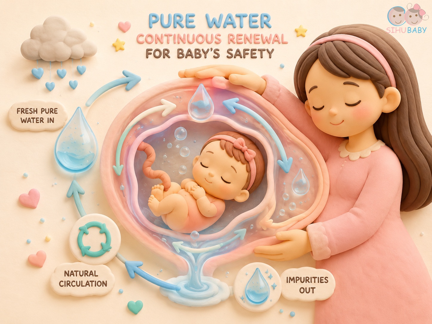 thai nhi có uống nước ối không - chu trình tái tạo nước ối vô trùng