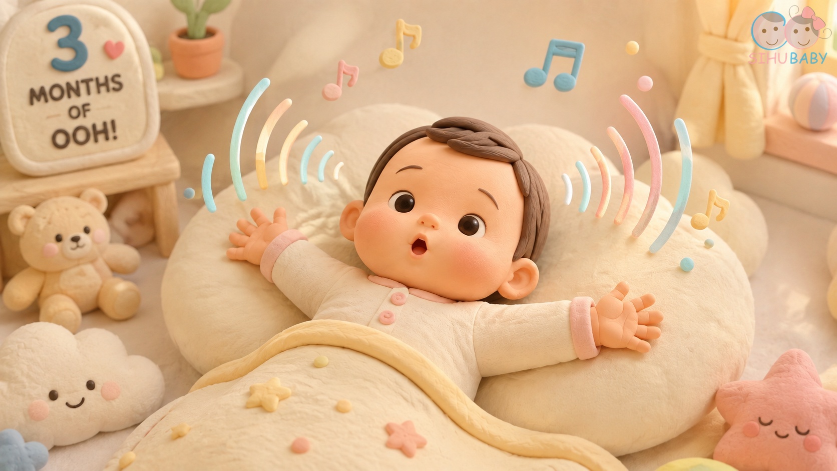 tiếng gù gù cooing ở bé 3 tháng - em bé sơ sinh hóng chuyện líu lo cùng mẹ