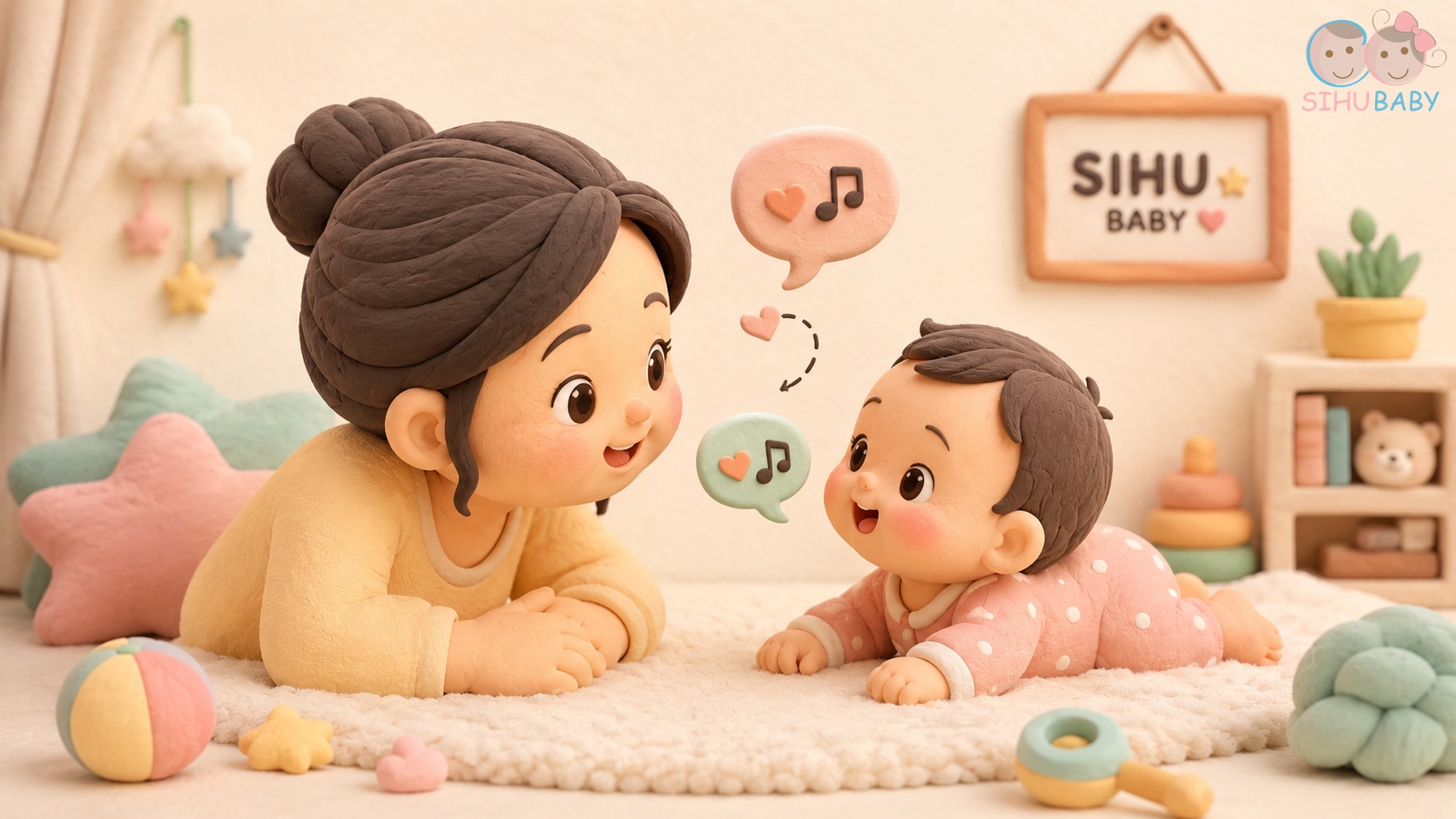 tiếng gù gù cooing ở bé 3 tháng - tương tác hội thoại luân phiên serve and return