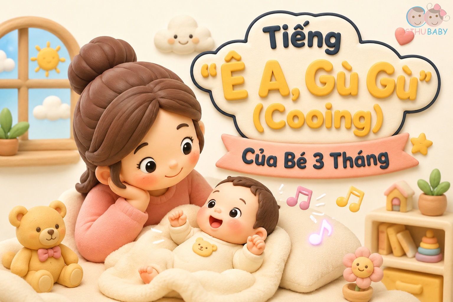 Tiếng Ê A, Gù Gù (Cooing) Của Bé 3 Tháng: Con Đang Trò Chuyện Bằng Ngôn Ngữ Nào?