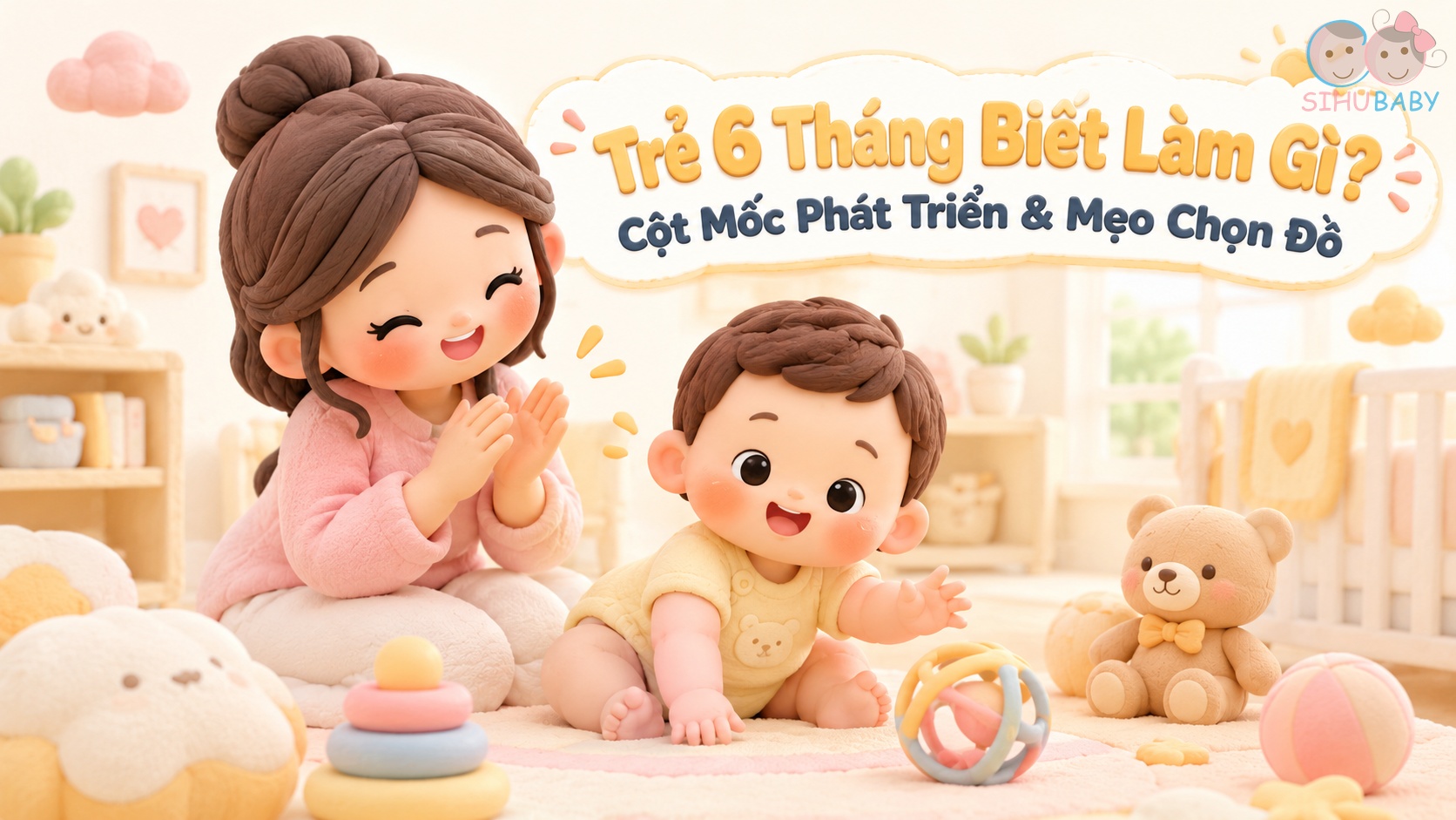 Trẻ 6 Tháng Biết Làm Gì? Cột Mốc Phát Triển & Mẹo Chọn Đồ Cho Bé Tập Bò, Ăn Dặm