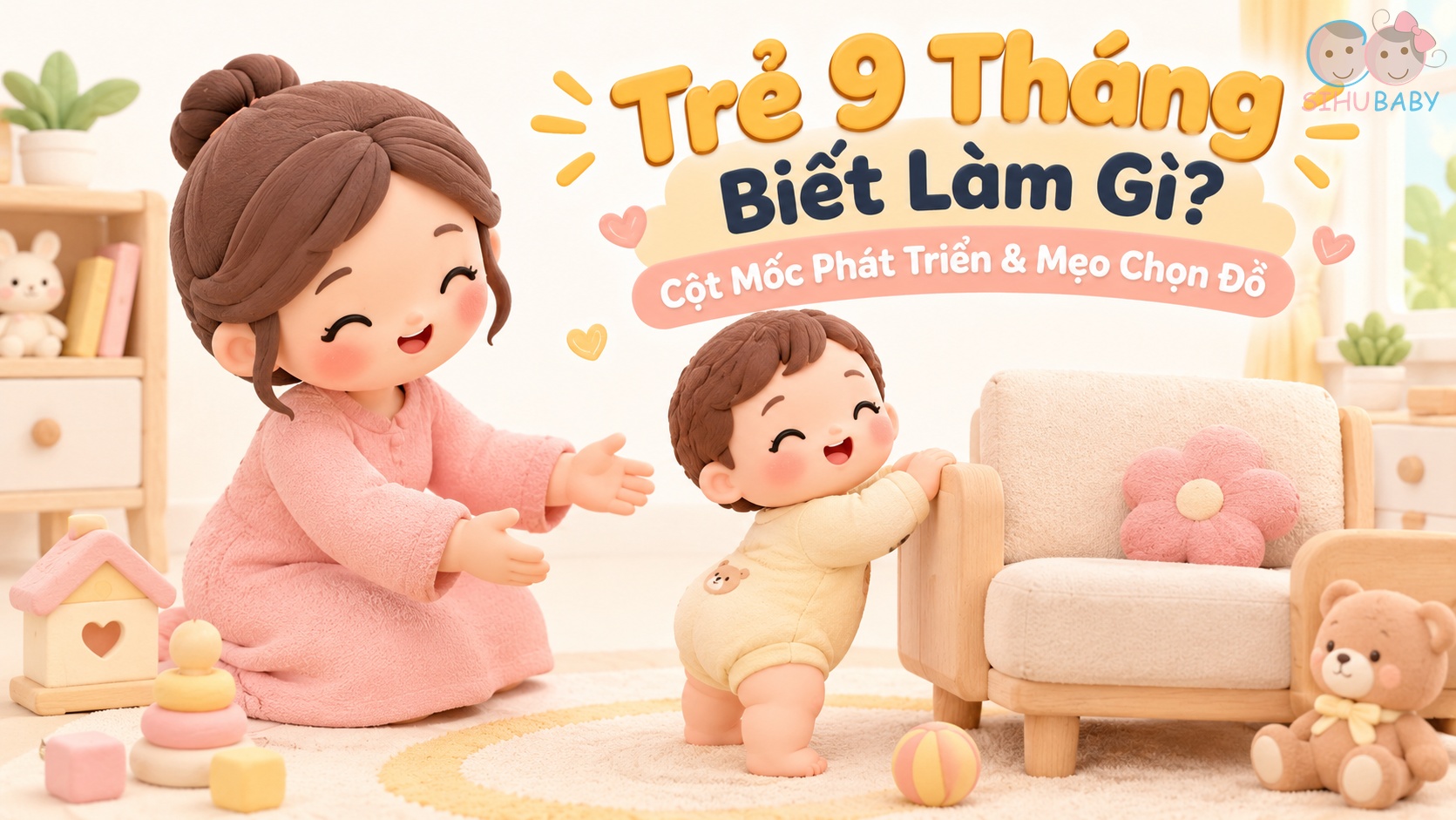Trẻ 9 Tháng Biết Làm Gì? Cột Mốc Phát Triển & Mẹo Chọn Đồ Thoải Mái