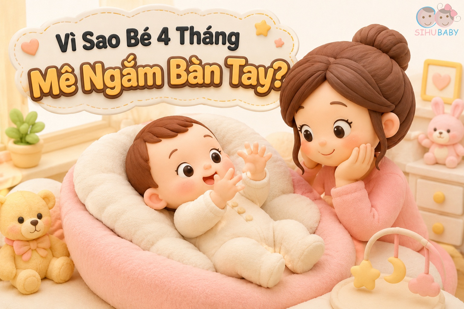Vì Sao Bé 4 Tháng Mê Ngắm Bàn Tay? Bước Ngoặt Nhận Thức Của Con