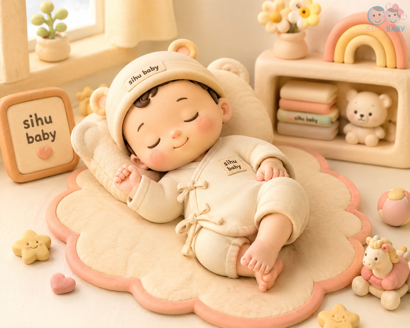 vì sao bé sơ sinh nhìn viền tóc của mẹ - trang phục sơ sinh sợi tre êm ái