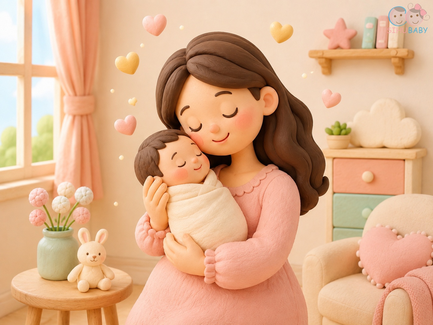vì sao em bé sơ sinh có mùi thơm - mẹ bế hít hà mùi thơm em bé