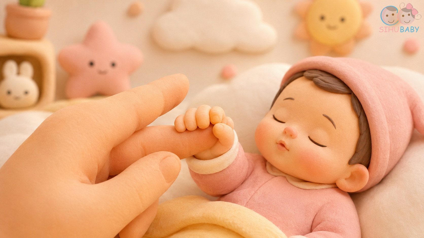 vì sao em bé thích nắm chặt tay mẹ - bàn tay bé sơ sinh nắm lấy ngón tay mẹ