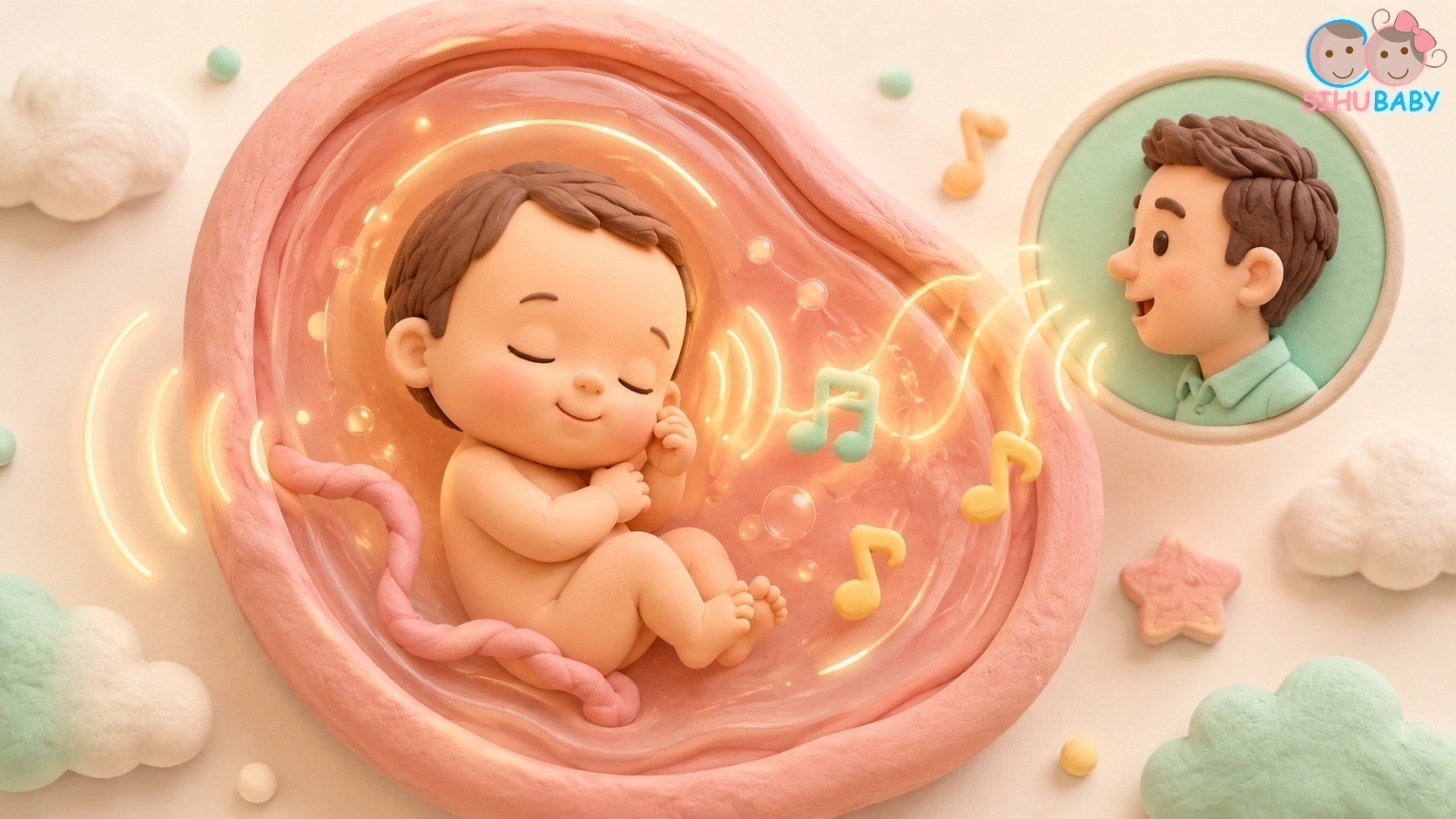 vì sao thai nhi thích giọng nói của bố - sóng âm trầm truyền qua nước ối