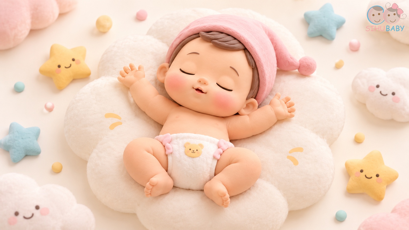 trẻ sơ sinh ngủ chân chữ m - Bé ngủ thư thái ở tư thế con ếch giúp thông thoáng đường thở