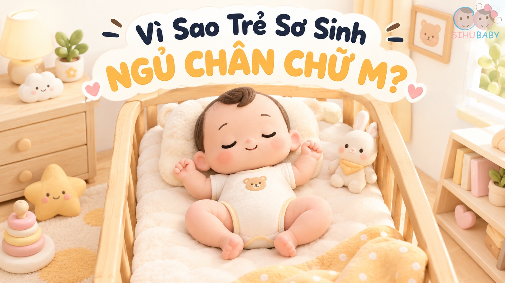 Vì Sao Trẻ Sơ Sinh Ngủ Chân Chữ M, Tay Chữ W? Giải Mã Tư Thế Con Ếch
