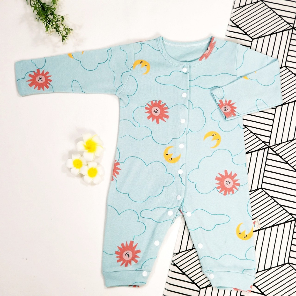 Đồ Dài Tay Dài Chân Liền Thân Cotton Hữu Cơ Mềm Mại, Thoải Mái Cho Bé Từ 3 Đến 10 Ký - Ảnh 3