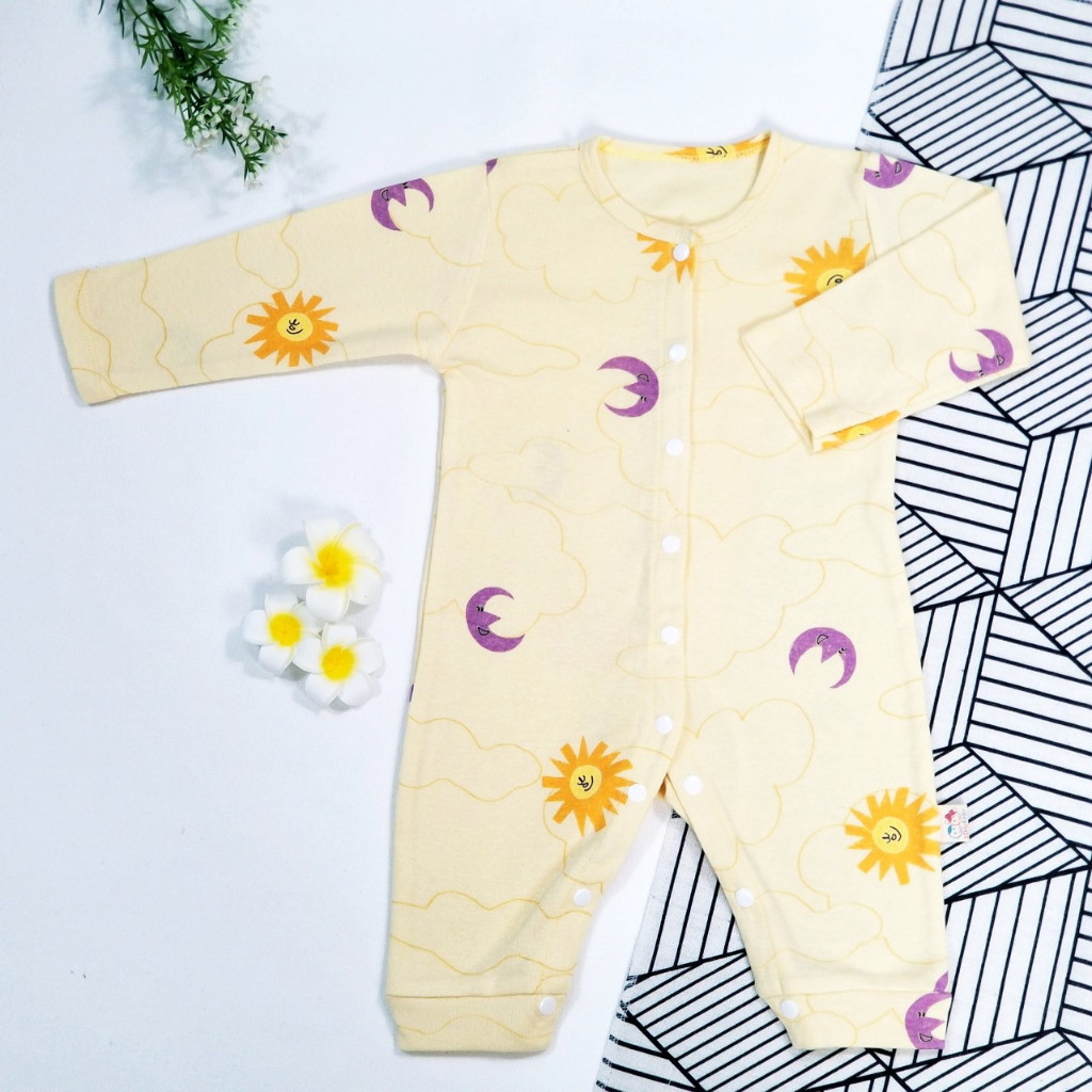 Đồ Dài Tay Dài Chân Liền Thân Cotton Hữu Cơ Mềm Mại, Thoải Mái Cho Bé Từ 3 Đến 10 Ký - Ảnh 4