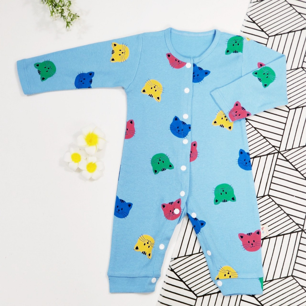 Đồ Dài Tay Dài Chân Liền Thân Cotton Hữu Cơ Mềm Mại, Thoải Mái Cho Bé Từ 3 Đến 10 Ký - Ảnh 2