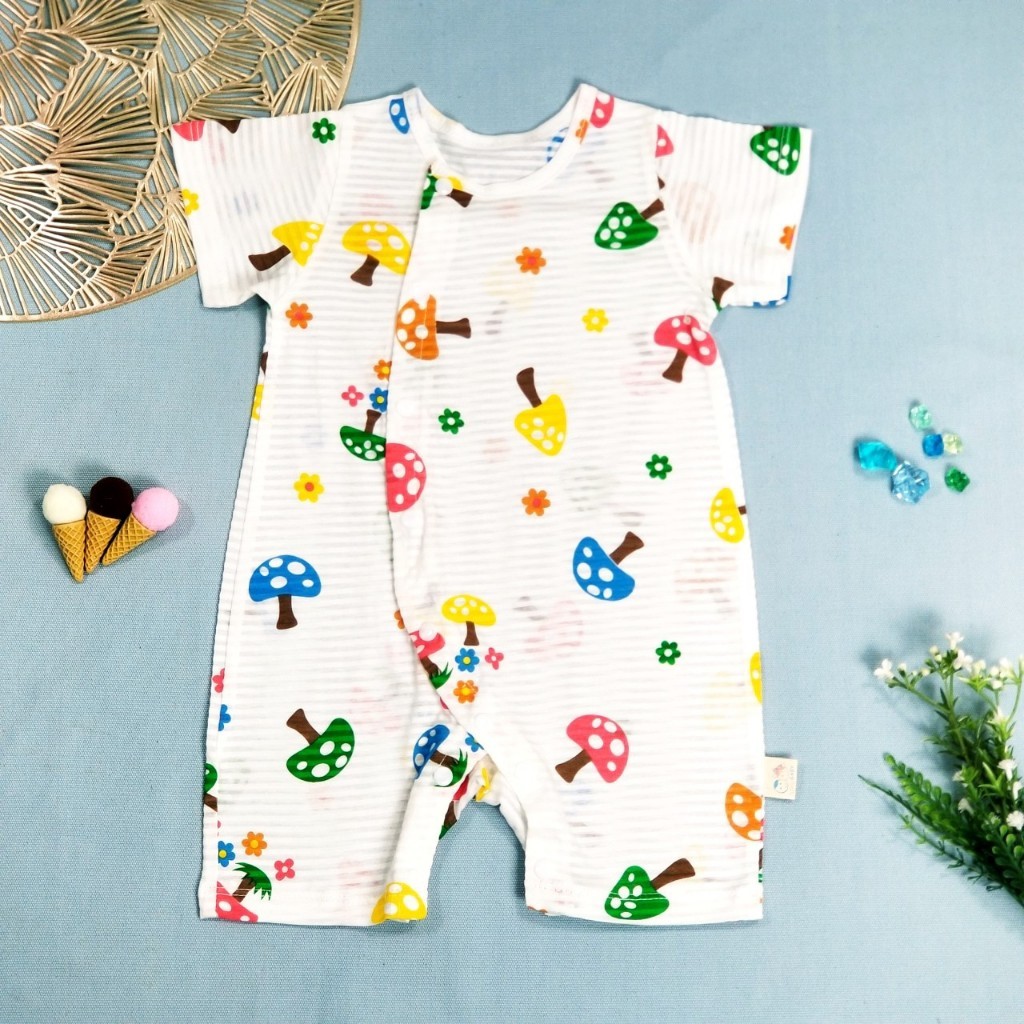 Đồ Liền Thân Đùi Cộc Cotton Giấy Cho Bé 3 -10 Kg - Ảnh 4