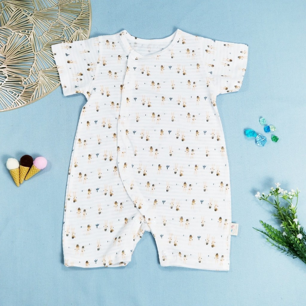 Đồ Liền Thân Đùi Cộc Cotton Giấy Cho Bé 3 -10 Kg - Ảnh 5