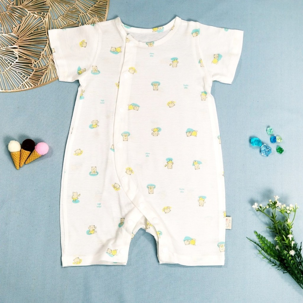Đồ Liền Thân Đùi Cộc Cotton Giấy Cho Bé 3 -10 Kg - Ảnh 3