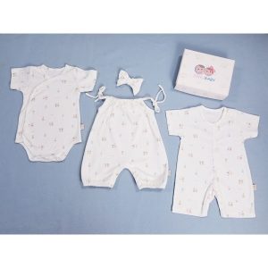 Set Qùa Tặng Bé Gái 3 Món Size 3 Ký Đến 8 Ký (Tặng Kèm Hộp)
